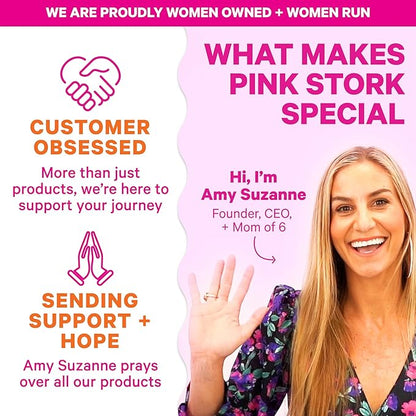 Pink Stork His and Hers Fertility Bundle: Fertility Supplements for Women, Fertility Supplements for Men, Fertility Prenatal Vitamin, Vitex, Inositol, Folate, Vitamin B6, 60 Capsules