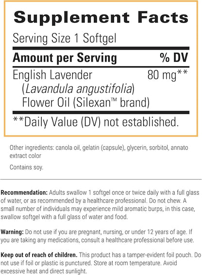 Integrative Therapeutics – Lavela WS 1265 - Clinically Studied Lavender Essential Oil Supplement - Calms Nervousness* - Reduces Stress* - 60 Softgels, 2 Pack