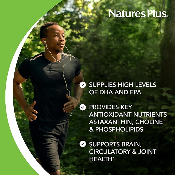 Natures Plus Antarctic Krill Oil - 60 Softgels - Supports Brain & Joint Health - 60 Servings