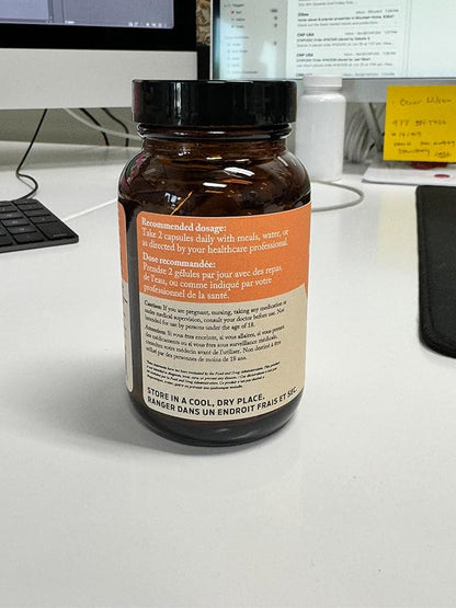 Organic Turmeric Capsules - Raw & Pure Curcumin Root Powder Supplement, 100 Capsules 600mg, Gallbladder, Liver, and Support