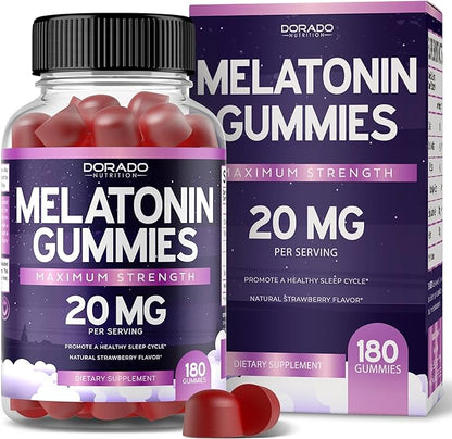 Tart Cherry Gummies Uric Acid Level Support (90 Count) - Advanced 2400mg Equivalent Extract with Celery Seed Melatonin for Adults (180 Count) - Quick Dissolve Melatonin 20mg - NonGMO, Vegan & USA Made
