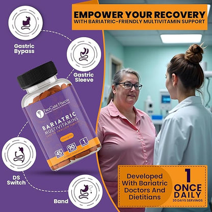 Procare Health Bariatric Multivitamin with Iron 45mg (90 Easy to Swallow Tablets) - Post Op Bariatric Vitamins for Gastric Bypass Pills for Sleeve Patients, Sustains Recovery & Energy (3 Month Supply)