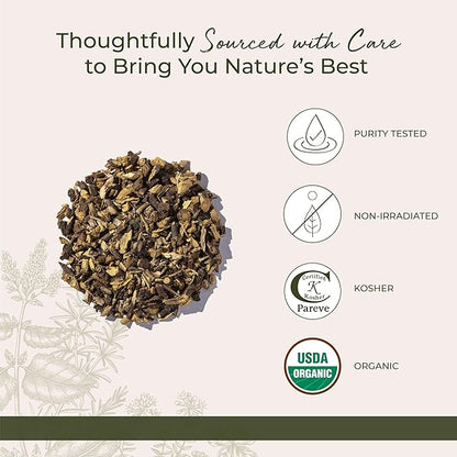 Starwest Botanicals Organic Dried Licorice Root - Herb for Loose Leaf Tea Blends, Candy, & Baked Goods, Cut & Sifted, Certified Kosher, Non-GMO - Bulk 1 lb Bag