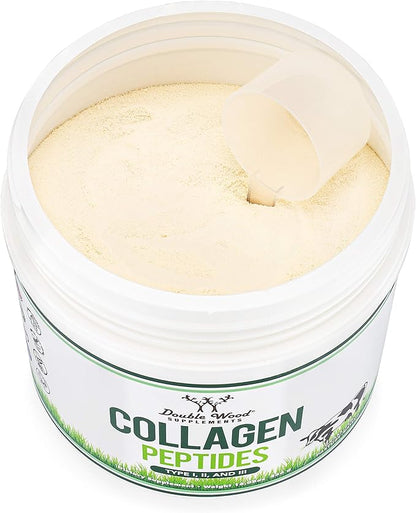 Collagen Peptides Powder - Hydrolyzed Collagen, Keto Safe - 16.08oz - Multi Type 1, 2, and 3 (Grass Fed Bovine Source)(Colageno Hidrolizado) Collagen Supplements for Women and Men by Double Wood