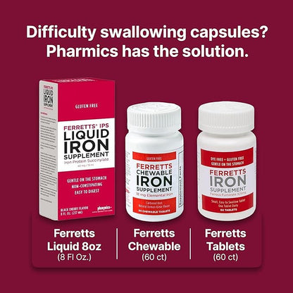 Iron Supplement Capsules 18mg (IPS) - 100-Day Supply of Gentle Iron Supplement for Women & Men - Non-Constipating Iron Supplement for Anemia