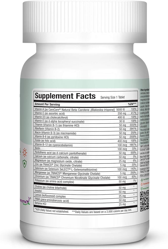 MaxiVite - No Iron - One a Day Multi Vitamin, 90 Tabs - Gluten Free - Kosher