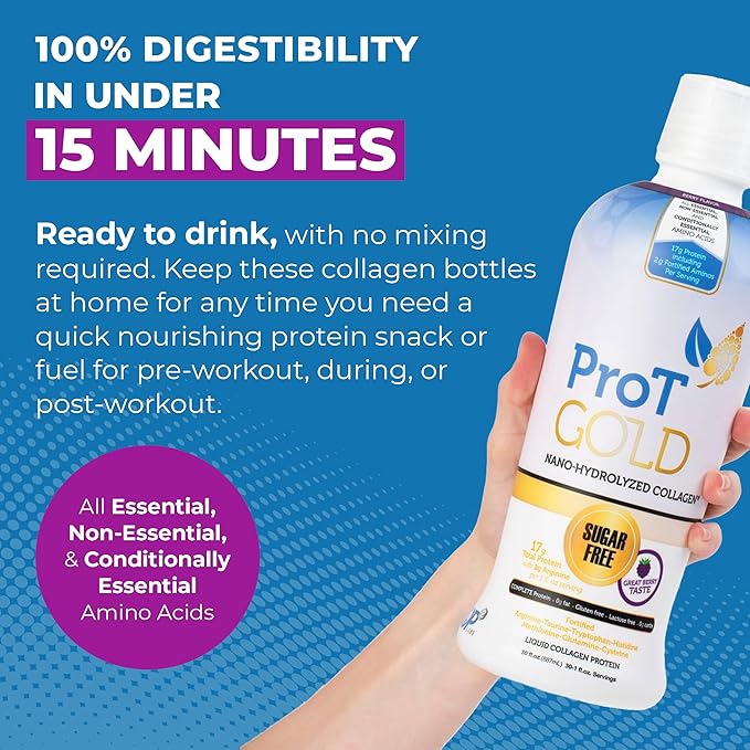 Berry Sugar Free Liquid Protein Shot - 16oz Anti Aging. Proven to Boost Immunity. Formula Trusted by 4,000+ Medical Facilities for Complete Protein Nutrition and Proven 2X Faster Healing