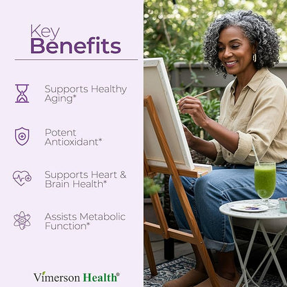 Japanese Knotweed Capsules - Resveratrol Supplement with 1000mg Japanese Knotweed, Green Tea Extract, Quercetin, Grape Extract. Potent Antioxidant for Healthy Aging & Cardiovascular Support. 60 Caps