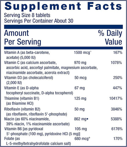Life Extension Mix™ Tablets with Extra Niacin, high Potency, Advanced Vitamin, Mineral, Fruit & Vegetable Formula, Plus Extra B3, for Whole-Body Health, Healthy Aging, Gluten-Free, 240 Tablets