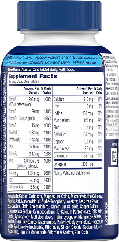 One A Day Men’s Multivitamin, Supplement Tablet with Vitamin A, C ,D, E and Zinc for Immune Health Support, Vitamin B12, Calcium, 200 count