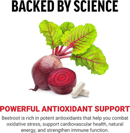 FORCE FACTOR Irish Sea Moss + Beet Root Supplement to Support Immunity, Circulation, Natural Energy, Heart Health, with Antioxidants, Non-GMO, Vegan-Friendly, Soy-Free, 120 Vegetable Capsules