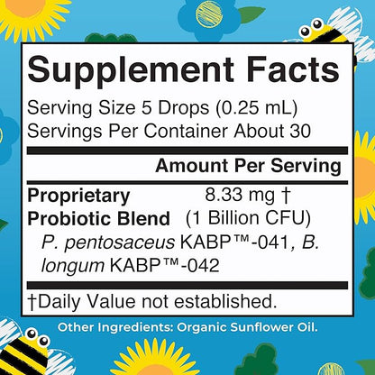 MaryRuth Organics Baby Probiotic Drops | Liquid Precision Probiotics for Digestive Health | Colic Calm | Occasional Colic Baby Relief | USDA Organic | Vegan | Baby Essentials| 30 Servings