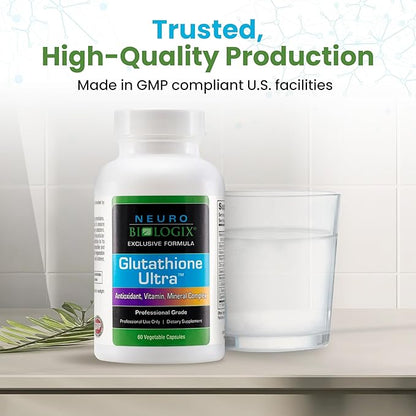 Glutathione Ultra Complex – Comprehensive Antioxidant Support for Detox & Immune System Function - Glutathione Supplement with L-glutathione, Quercetin, Zinc, Selenium & Vitamins A & C - 60 Capsules