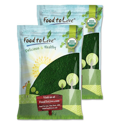 Food to Live Organic Algae Powder Mix, 16 Pounds – Spirulina and Chlorella 50/50 Blend, Non-GMO, Rich in Chlorophyll, Raw, Pure, Vegan Superfood, Bulk, Great for Smoothies, Good Source of Protein