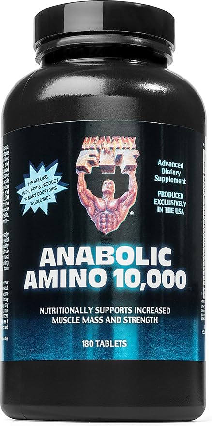 Healthy 'N Fit - Anabolic Amino 10,000 -Amino Acid Tablets (180)- Hydrolyzed Egg & Whey Source- FAST Absorbing