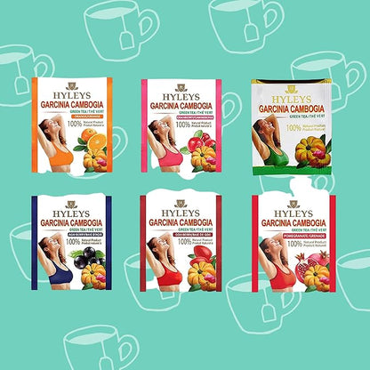 HYLEYS Tea Garcinia Cambogia Green Tea with Assorted Flavors - 42 Tea Bags