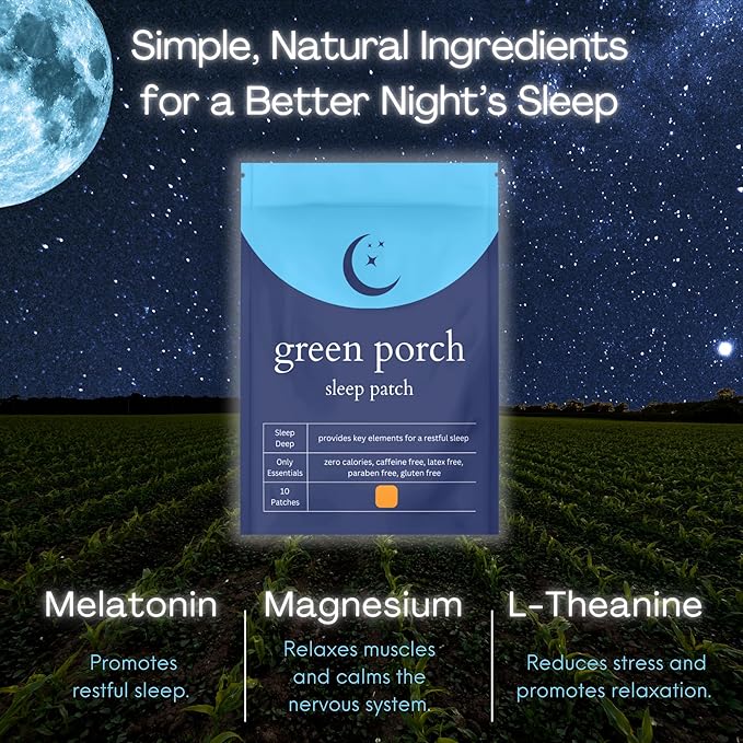 Sleep Patches – Natural Nighttime Support with Melatonin, Magnesium & L-Theanine | Skin-Friendly, Waterproof & Easy to Use | Promotes Relaxation for a Restful Night & Refreshed Mornings