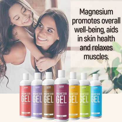 Magnesium Gel Topical for Muscles - Body Massage Gel with Pure Magnesium Chloride and Aloe Vera (Unscented)