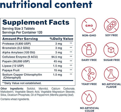 American Health, Super Papaya Enzyme Plus Chewable Tablets, 360 Count
