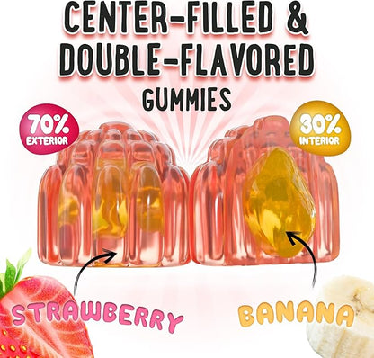 Center-Filled Vitamin D3 K2 Gummies - Kids, Teens & Adults - Supplement for Healthy Teeth, Bone, Energy & Immunity - 5000 IU D3, 120 mcg K2(MK-7), 120 mg Calcium - Vegan & Non-GMO - 60 Count