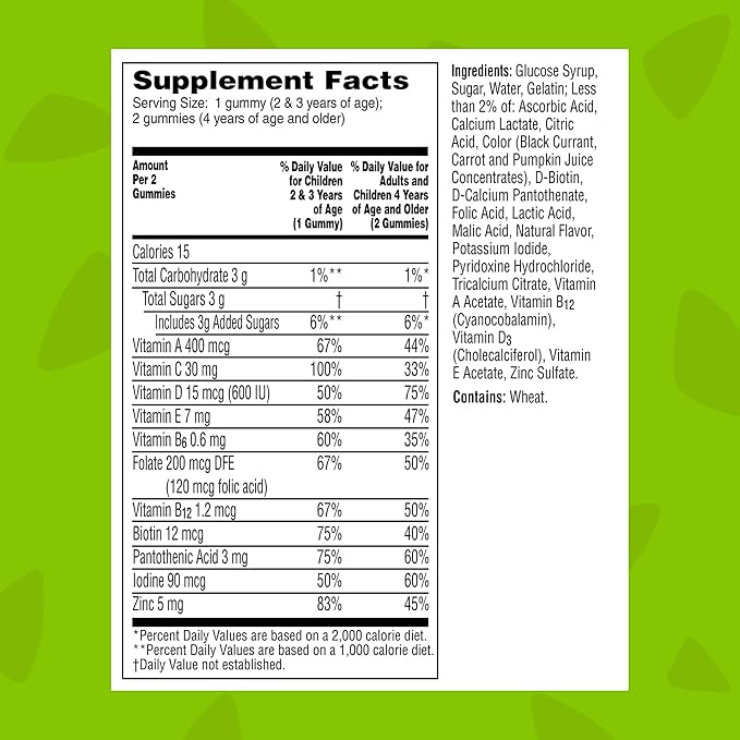 Flintstones Sour Gummies Kids Vitamins, Gummy Multivitamin for Kids with Vitamins A, B6, B12, C, D & more, 180ct (Pack of 2)