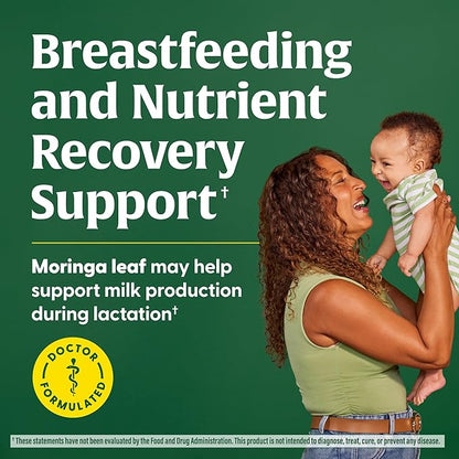 MegaFood Baby & Me 2 Postnatal Vitamins for Women Breastfeeding with Folate (Folic Acid Natural Form), Choline, Iodine, Vitamin D, Moringa Leaf and More - 120 Tabs (60 Servings)