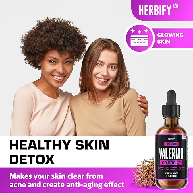HERBIFY Bundle - K2 and D3 Drops & Valerian Root Tincture - Bone Strength & Nervous System Support