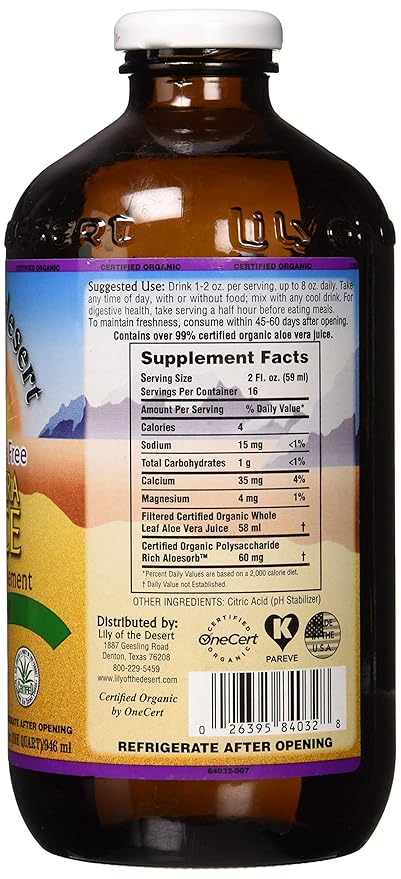 Lily Of The Desert PF Whole Leaf Aloe Vera Juice, 32 Fluid Ounce