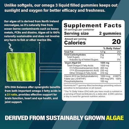 Vegan Omega 3 Gummies 1000mg + Mullein Gummies