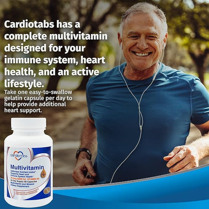 Multivitamin - Heart and Immunity Supplements for Men & Women, Multivitamin for Men & Women, with Minerals B-Vitamin Complex, Vitamins A, C, E, K and 2000 IU Vitamin D3, 60-Count Bottle