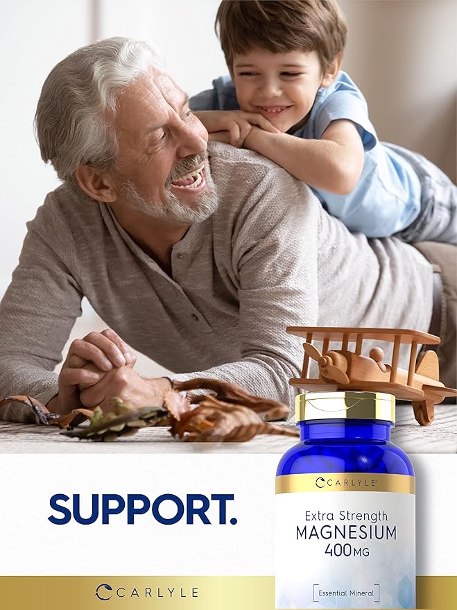 Carlyle Magnesium Oxide 400mg | 180 Softgels | Essential Mineral | Non-GMO and Gluten Free Supplement