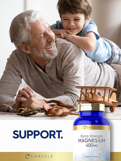 Carlyle Magnesium Oxide 400mg | 180 Softgels | Essential Mineral | Non-GMO and Gluten Free Supplement