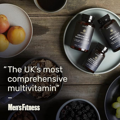 Inessa Methylated Multivitamin for Men and Women - Advanced Natural Daily Mens Multivitamins with CoQ10 100mg, Vitamins D3, K2, A, B Complex Vitamins, Folic Acid & Zinc - 60 Vegan Tablets
