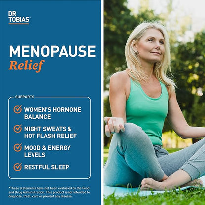 Dr. Tobias Omega 3 Fish Oil & Menopause Relief Supplements Support Heart, Brain, Immune, Hot Flash Relief & Night Sweats for Women, Non-GMO, 60 Capsules