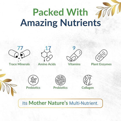 Humic Fulvic Acid 60 vcap 77 Trace Minerals Electrolytes Collagen Vitamins Superior Humic to Fulvic Ratio More Energy Better Gut Health Joint Health Hydration Nutrient Absorption