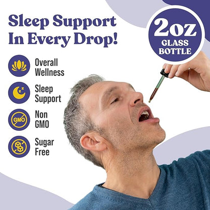 NoctuRest Natural Sleep-Aid with Valerian and Melatonin - All-Natural Liquid Formula for 2X Absorption - Magnesium, L-Theanine & More