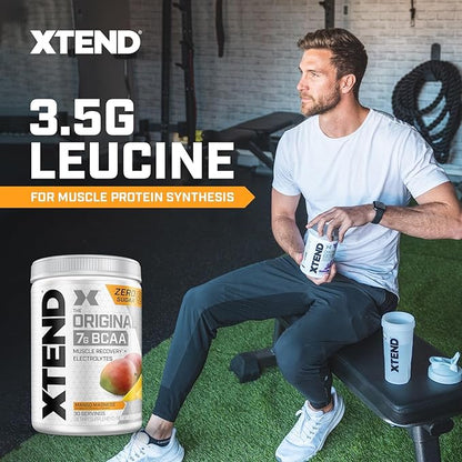 XTEND Original BCAA Powder 7g BCAA and 2.5g L-Glutamine, Sugar Free Post Workout Muscle Recovery Drink with Amino Acids for Men & Women, 30 Servings