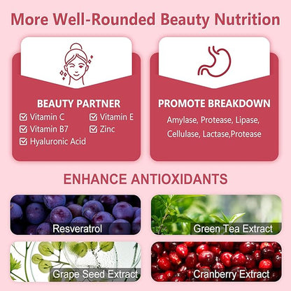 2 Pack Liposomal Collagen Peptides Pills for Women 2000mg, Multi Hydrolyzed Collagen Type I, II, III, V, X with 2500mcg Biotin - Collagen Supplements Softgels with Hair, Skin & Nails Vitamins, 240 Cts