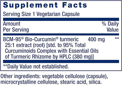 Life Extension Super Bio-Curcumin Turmeric Extract – Highly-Absorbable Curcumin for Whole-Body Health Support – Gluten-Free, Non-GMO, Vegetarian – 60 Vegetarian Capsules