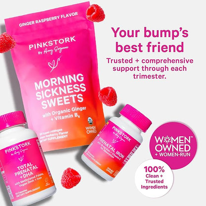 Pink Stork Choline - 550 mg Choline Bitartrate from VitaCholine for Pregnant + Postpartum Moms - Prenatal Vitamin for Fetal Cognitive Health + Breast Milk Quality - 1 Capsule Daily, 30 Count