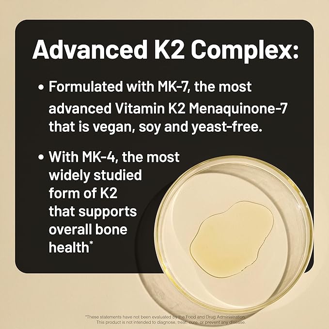 NatureWise Vitamin K2 Supplement with MK-7 100mcg and MK-4 500mcg - Enhanced Bioavailable Formula - K Complex for Bone and Heart Health - Vegan, Gluten Free, Non-GMO - 180 Softgels[6-Month Supply]