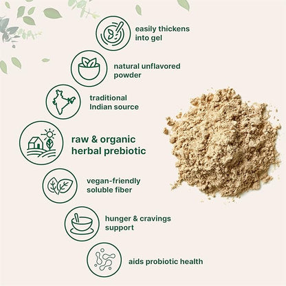 Organic Psyllium Husk Powder, 2 Pounds (32Oz) - Unflavored - Soluble Fiber Supplement for Baking, Smoothie and Beverage, India Origin, Keto Diet, Gluten Free, No GMOs, and Vegan Friendly
