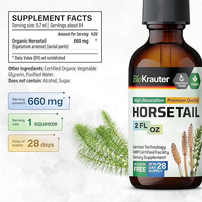 BIO KRAUTER Horsetail Tincture 2 Fl. Oz. & Gotu Kola Tincture 2 Fl. Oz.