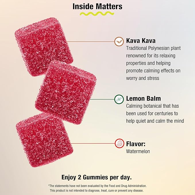 Kava Kava Stress Relief with Instant Kava Root & Lemon Balm - Watermelon Flavor, Natural Flavoring, No Artificial Additives, Travel Friendly Calming Support for Adults - Proxy Panic Mode