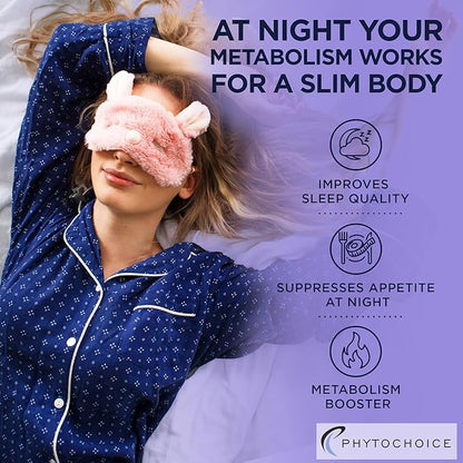 Night Time Weight Loss Pills for Women-Carb Blocker Appetite Suppressant with Melatonin-Fat Burner Diet Pills that Work Fast for Women-Nighttime Metabolism Booster-Overnight Fat Burning Pills-2 Pack