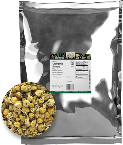 Frontier Co-op Organic Whole Chamomile Flowers 1lb