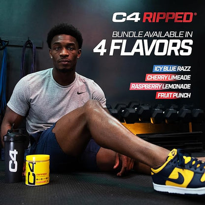 C4 Ripped & SuperHD, The Thermogenic Bundle, C4 Ripped Pre Workout Powder, ICY Blue Razz 30 Servings + SuperHD with Capsimax and Green Tea Extract, 60 Servings