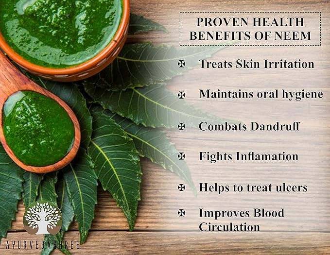 Neem Leaf Powder 100 Gm | Azadirachta Indica | Wild Crafted Neem Leaf Powder | Very Bitter Neem Supplement for Skin Hair and Detox | Non GMO, Gluten Free, Vegan