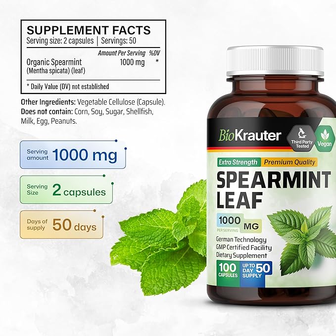BIO KRAUTER Spearmint 100 Capsules & Stinging Nettle 100 Capsules