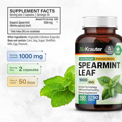 BIO KRAUTER Spearmint 100 Capsules & Stinging Nettle 100 Capsules
